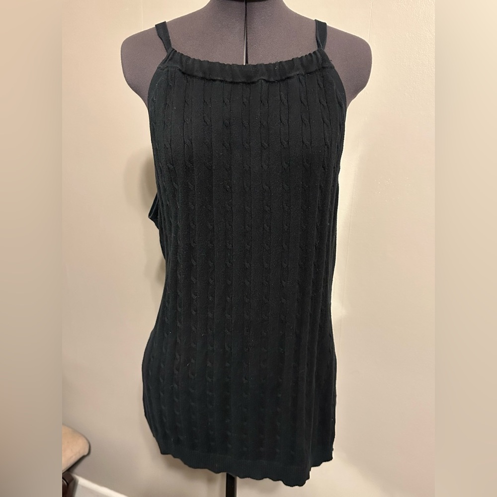 GAP Black Tunic Length Sweater Tank